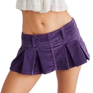 Free People Purple Pleated Mini Skirt💜